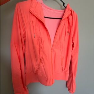 lululemon athletica Coral Pink Zip-Up Hoodie Jacket